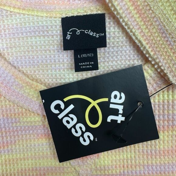 art class Multicolored Waffle Knit Thermal Top - Size Large (10/12 girls) - Picture 4 of 5